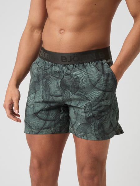 Björn Borg Ace Printed Short Shorts Grøn, XXL