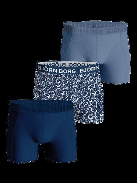 Björn Borg Cotton Stretch Boxers 3-pack Blå, XXL