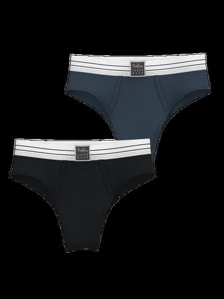 Björn Borg Core Original High Waist Brief 2-pack Marineblå, S