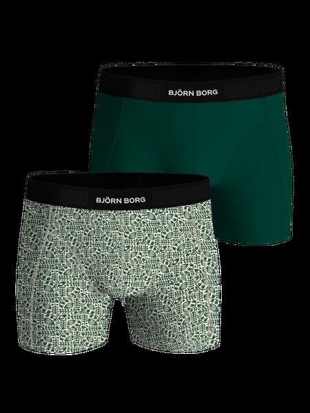 Björn Borg Premium Cotton Stretch Boxer 2-pack Grøn, XL