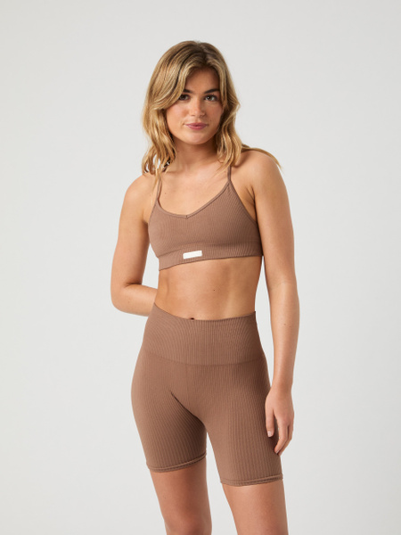 Björn Borg Studio Seamless Ribbed Shorts Brun, XS