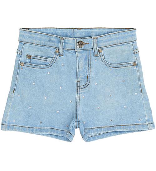 The New Shorts - TnOda - LyseblÃ¥ denim m. Rhinsten