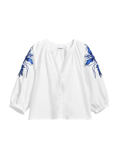 Desigual Bluse  blå / navy / hvid