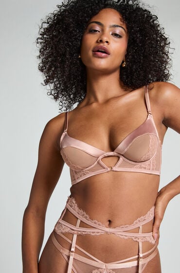 Hunkemöller Ikke-formstøbt longline-bøjle-bh Nisha Beige