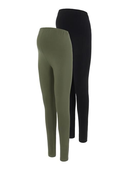 MAMALICIOUS Leggings 'MLEmma'  oliven / sort