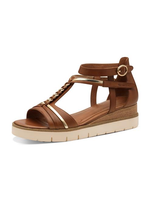 Tamaris Sandaler med rem  cognac / guld