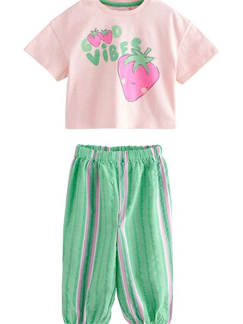 Next Sæt  grøn / pudder / lys pink