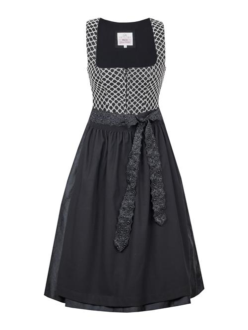 MARJO Dirndl 'Ensdorf'  sort / hvid