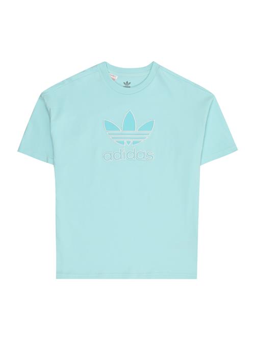 ADIDAS ORIGINALS Shirts 'Trefoil'  turkis / lyseblå / hvid