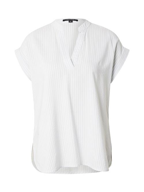 COMMA Bluse  aqua / hvid