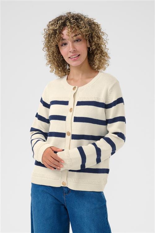Cream Cardigan 'CRMuka'  navy / æggeskal