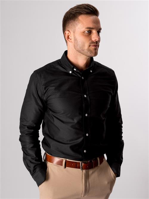 Performance Oxford Skjorte - Sort - Herre - 2XL - TeeShoppen