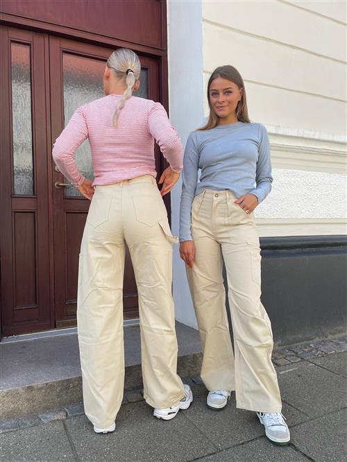 Dublin cargo pants - beige denim - May