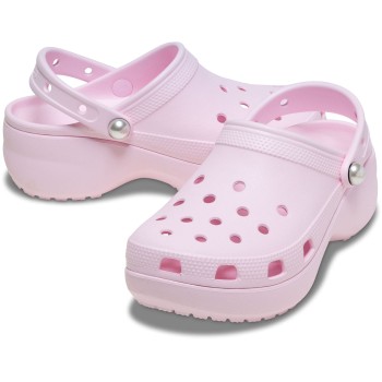 Crocs Classic Platform Pearl Clog Lyserosa US W7 (EU 37-38) Dame