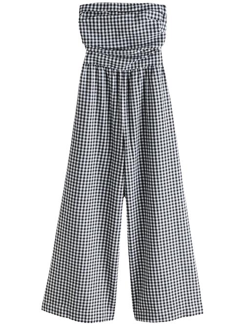 Se Next Jumpsuit  sort / hvid ved About You