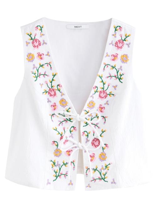 Next Vest  gul / grøn / lavendel / hvid