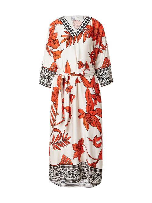 Emily Van Den Bergh Kjole  rød / sort / offwhite
