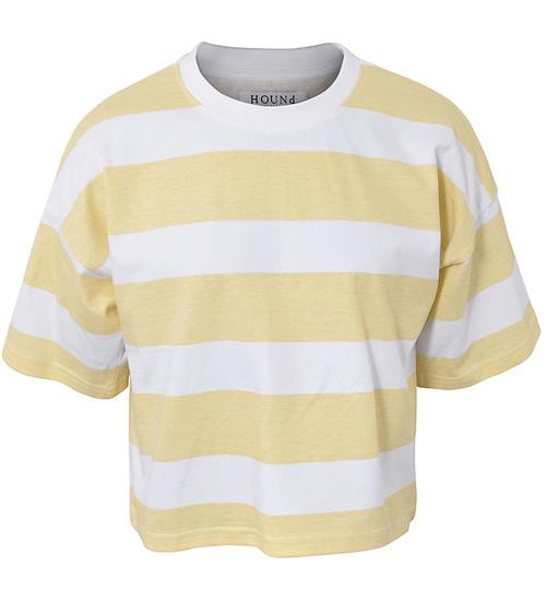 Hound T-shirt - Striped Crop T-shirt - Dusty Yellow