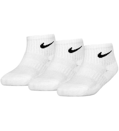 Nike Ankelstrømper - Cushioned - Dri-Fit - 3-pak - Hvid