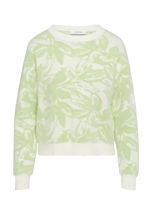 comma casual identity Pullover  pastelgrøn / hvid