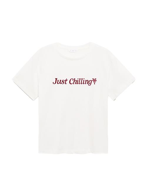 MANGO TEEN Bluser & t-shirts 'CHILLING'  kirsebærsrød / offwhite