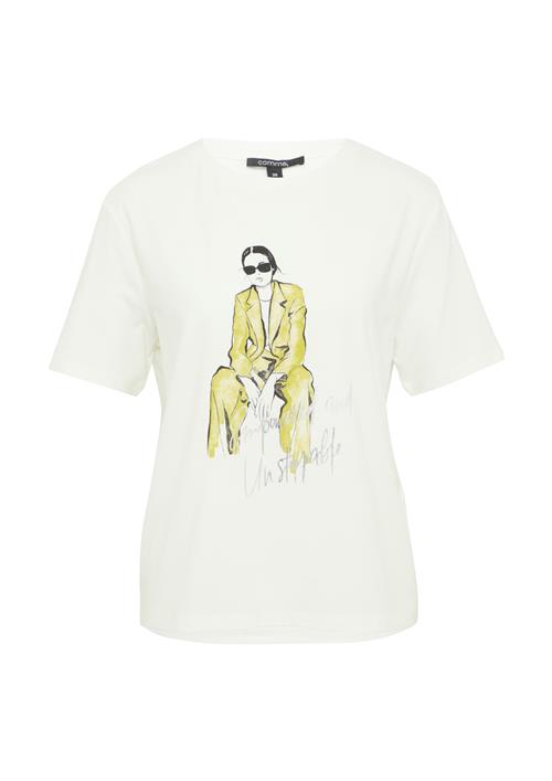 COMMA Shirts  gul / sort / hvid