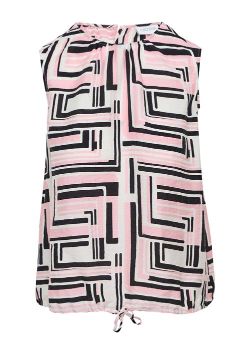 comma casual identity Bluse  lyserød / sort / hvid