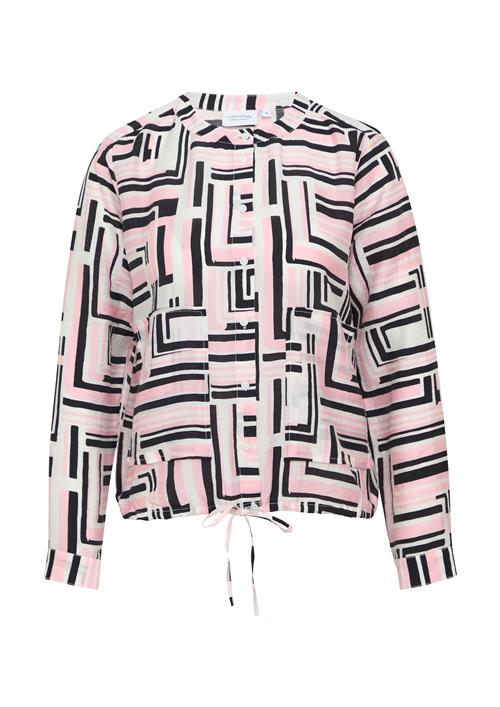 comma casual identity Bluse  lyserød / sort / hvid