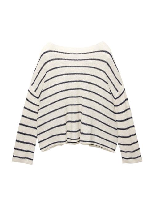Pull&Bear Pullover  ecru / sort