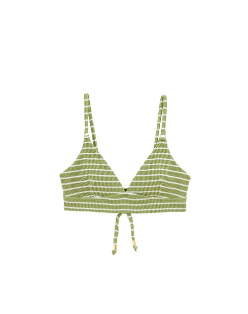 Se WE Fashion Bikinioverdel  lime / hvid ved About You