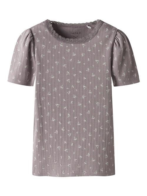 NAME IT Bluser & t-shirts  mørkelilla / hvid
