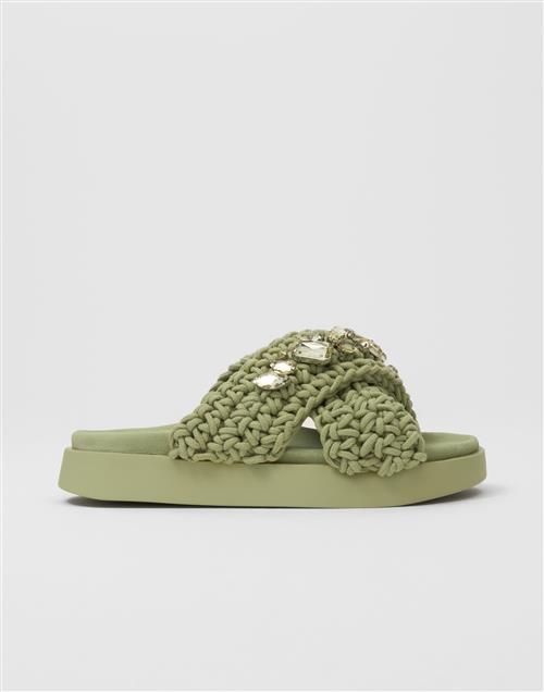Inuikii - Grøn - Slipper Woven Stones