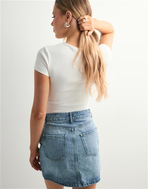 Only - Blå - Onlstella Short Skirt Dnm Azg Noos