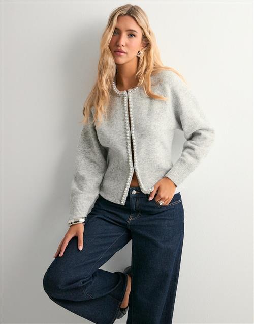 Neo Noir - Grå - Lilly Pearl Knit Cardigan