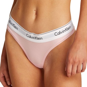 Calvin Klein Trusser Icon Cotton Modal Thong Rosa Large Dame