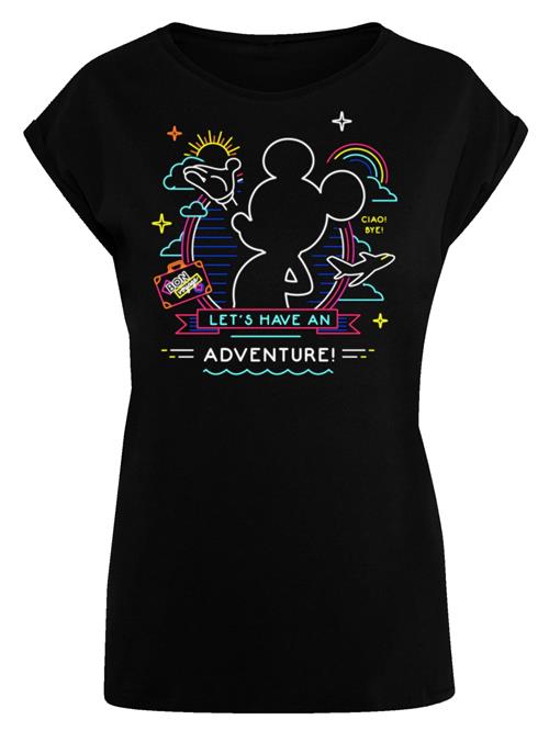 F4NT4STIC Shirts 'Disney Mickey Mouse Neon Adventure'  neonblå / neonpink / sort / hvid