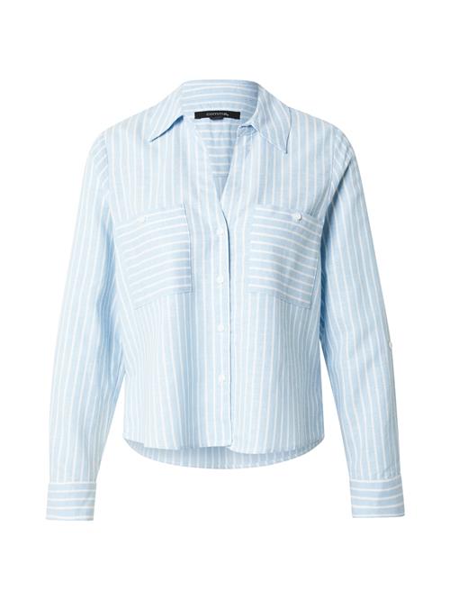 Se COMMA Bluse  lyseblå / hvid ved About You