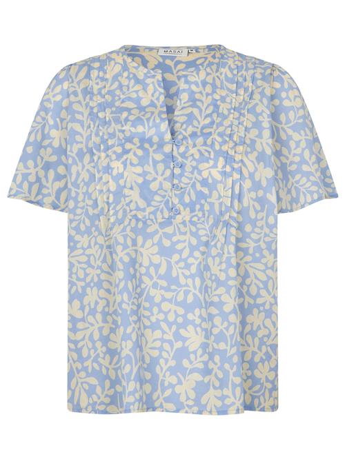 Masai Bluse 'MaDelphia'  ecru / lyseblå