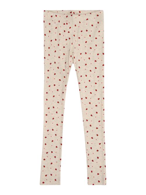NAME IT Leggings 'NMFDAB'  beige / mørkerød / sort