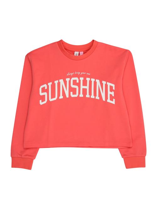Vero Moda Girl Sweatshirt 'VMLINSEY'  lys rød / hvid