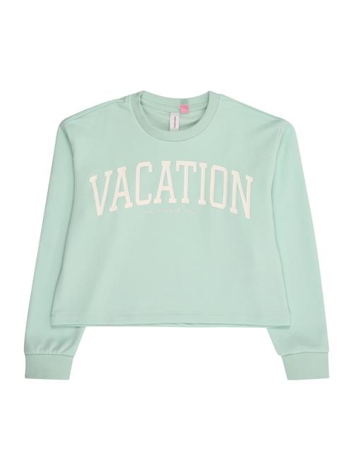 Vero Moda Girl Sweatshirt 'VMLINSEY'  lysegrøn / offwhite