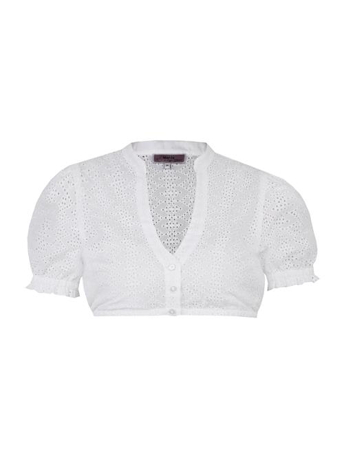 MARJO Dirdnl-bluse 'Tettau'  hvid