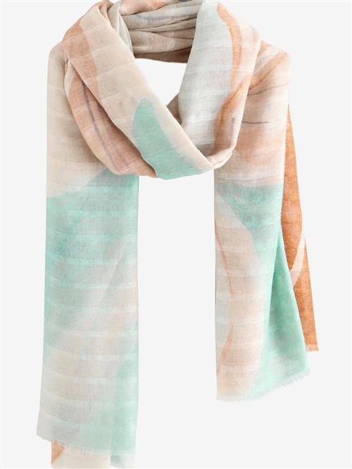 Next Sjal  mint / orange / hvid