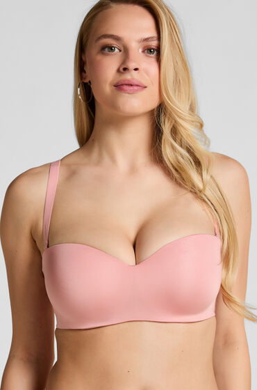 Hunkemöller Formstøbt stropløs bøjle-bh med pushup Smooth pink