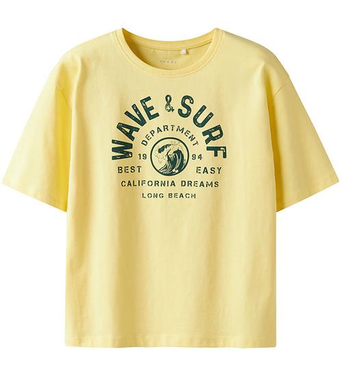 Name It T-shirt - NkmVictor - Lemon Meringue/Wave Surf