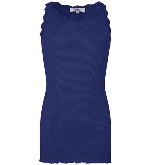 Rosemunde Top - Lang - Beatha - Rib - Sodalite Blue m. Blonder
