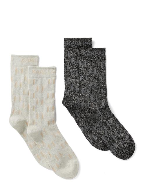 Karl Lagerfeld Sokker  beige / sort-meleret / uldhvid