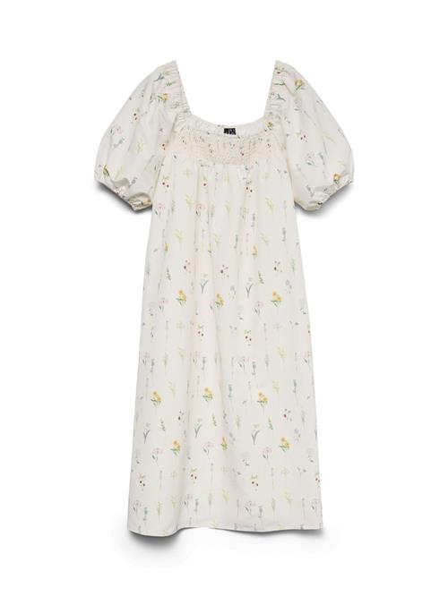 VERO MODA Kjole 'VMNicola'  lyseblå / gul / grøn / uldhvid