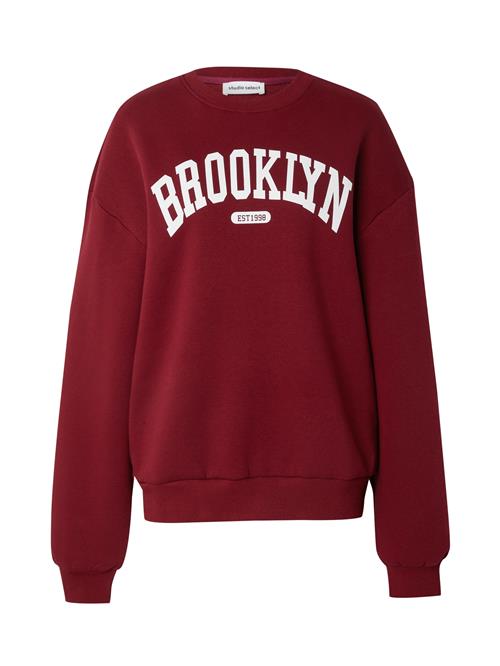 STUDIO SELECT Sweatshirt 'Jella'  bordeaux / hvid