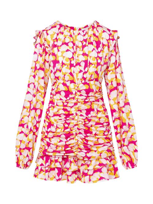 Laurella Coctailkjole  gul / pink / hvid